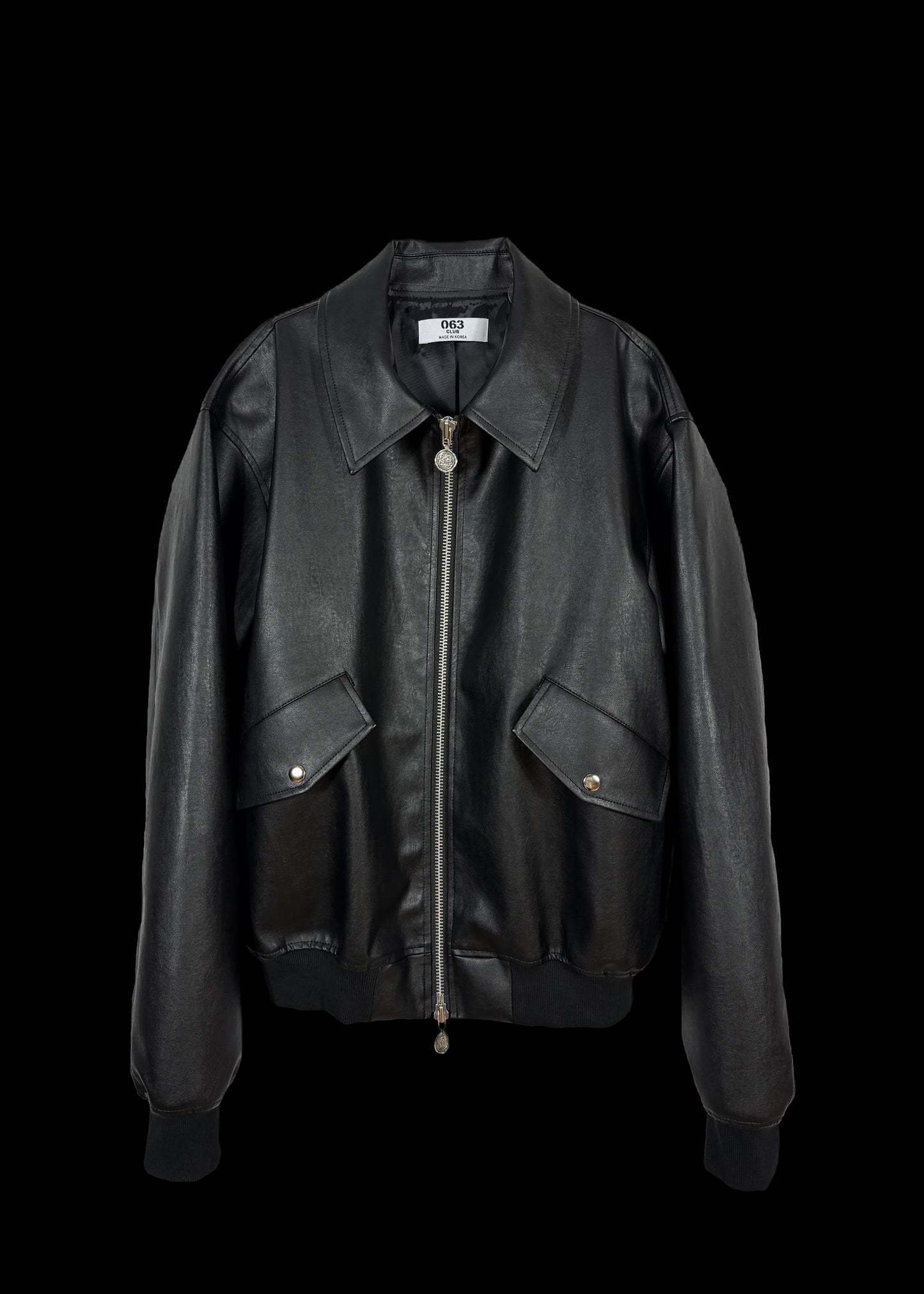 CATHEDRAL Embroidery Leather Jacket - BLACK
