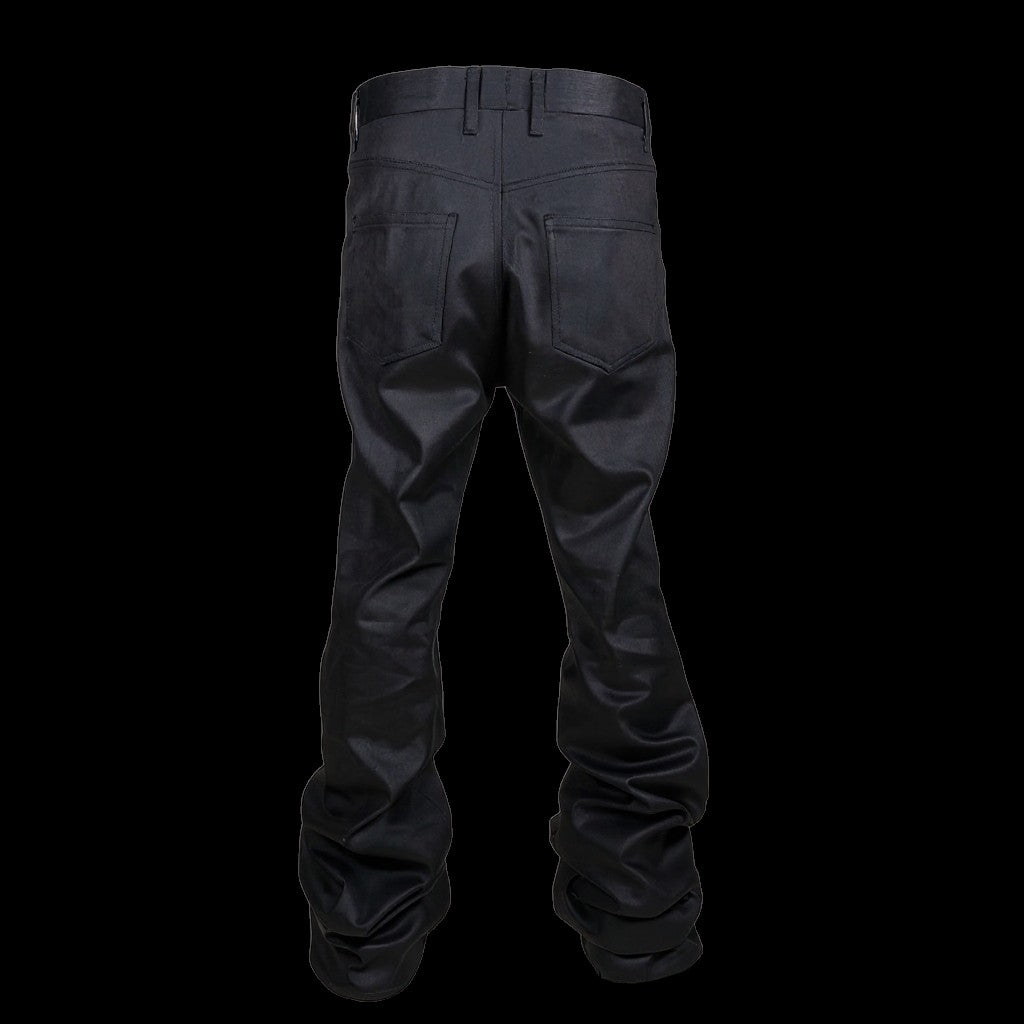 25FW 063CLUB THICK BLACK FLARE COATED JEANS