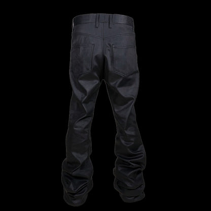 25FW 063CLUB THICK BLACK FLARE COATED JEANS